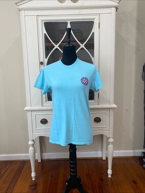 Light Blue Short Sleeve Graphic Tee - Women's